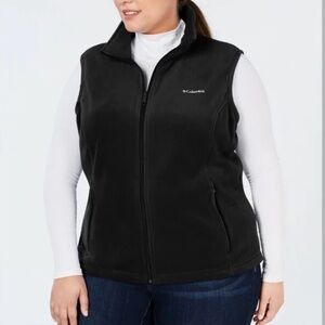 Columbia Black Full-Zip Fleece Vest